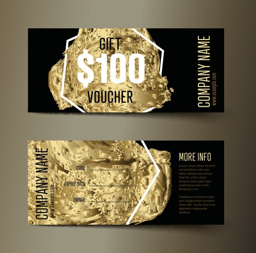Gift voucher card template Vector Image