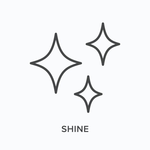 shine flat line icon outline vector image