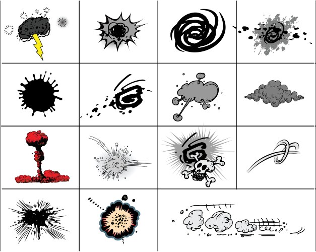 War explosions Royalty Free Vector Image - VectorStock
