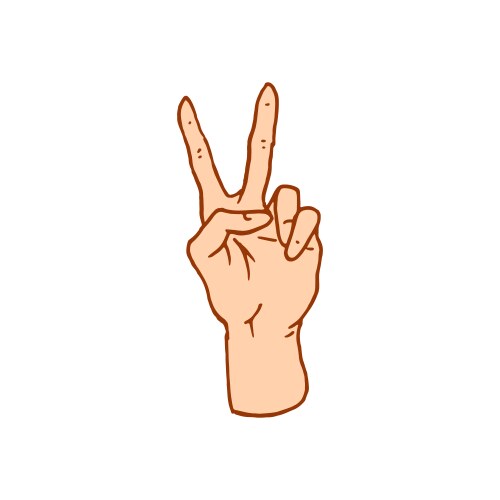 gestures arms stop palm thumbs up finger vector image