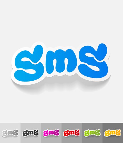 Realistic design element sms message Vector Image