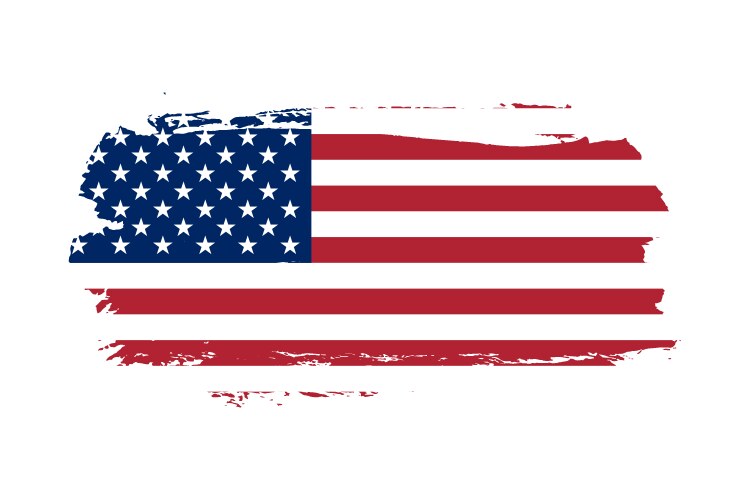 Grunge American Flag - Old USA Vector Image