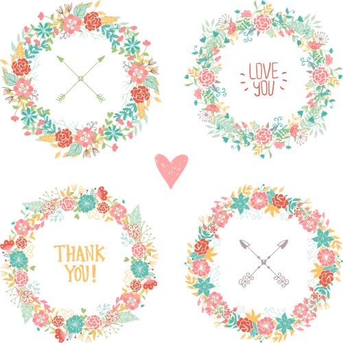 Wedding flower set Royalty Free Vector Image - VectorStock