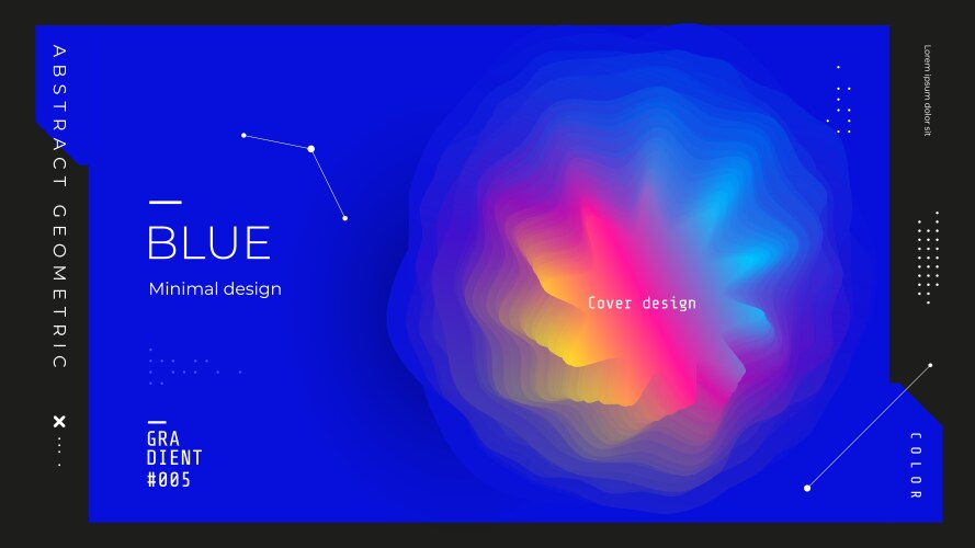 Blue abstract fluid wave modern gradient shape Vector Image