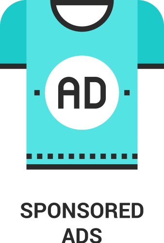 Sponsored ads icon vector image