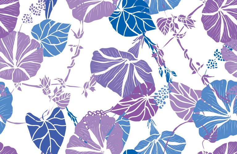 Floral seamless pattern morning glory – Royalty-Free Vector | VectorStock