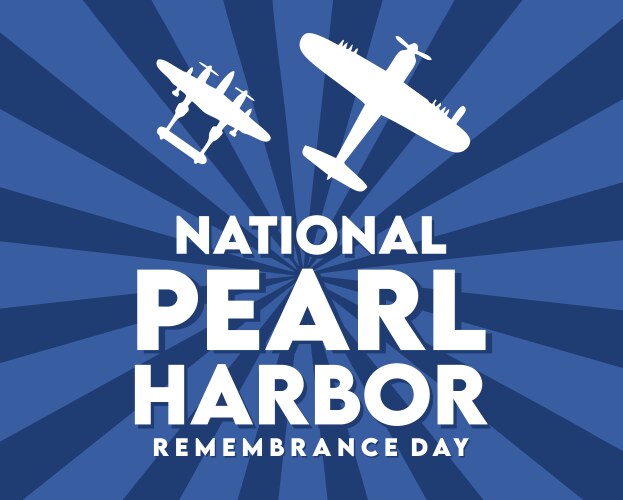 Pearl harbor remembrance day united states vector image