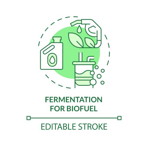 fermentation for biofuel green concept icon vector image vector image