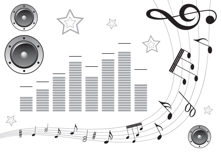 Music elements set Royalty Free Vector Image - VectorStock