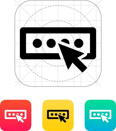 Login password icon simple page log Royalty Free Vector