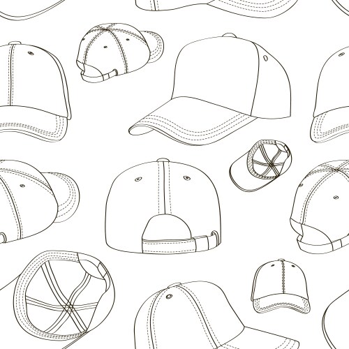 Baseball cap mega design pack Royalty Free Vector Image