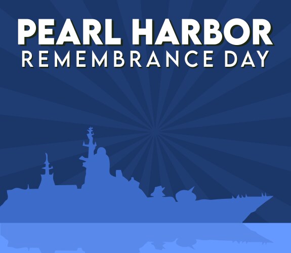 Pearl harbor remembrance day united states vector image