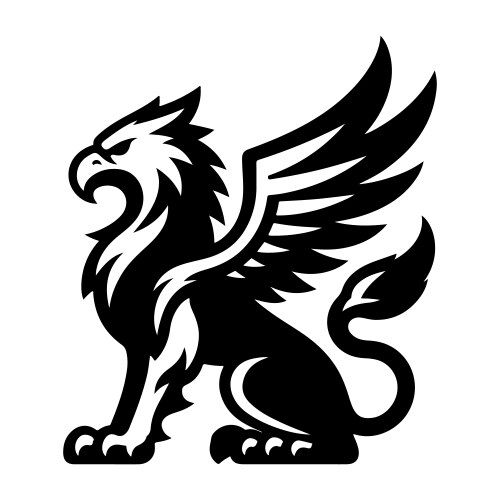 A griffin creature mascot on white background Vector Image