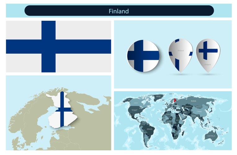 Political infographics made from maps and flags vector image