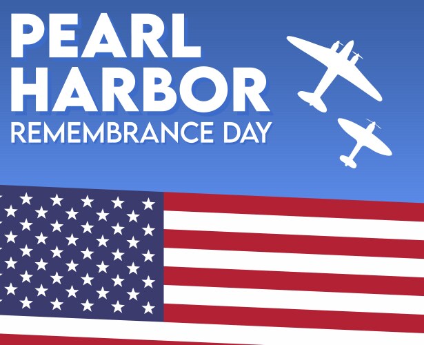 Pearl harbor remembrance day united states vector image