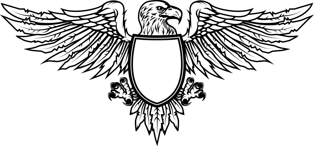 Flying big eagle Royalty Free Vector Image VectorStock