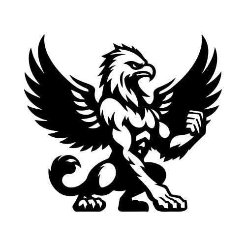 A griffin creature mascot on white background Vector Image