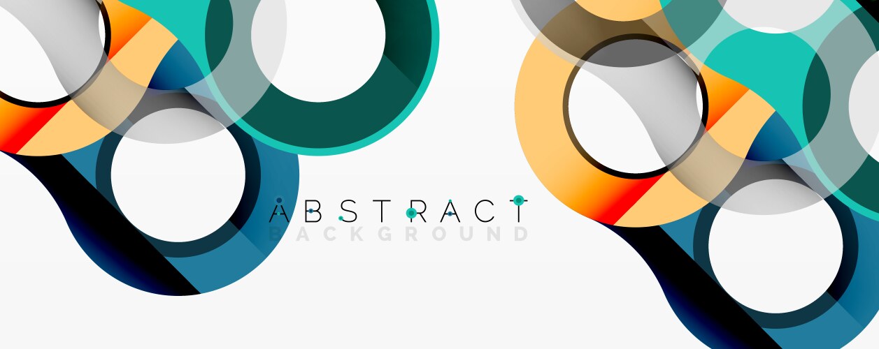 Abstract design features overlapping circles Vector Image