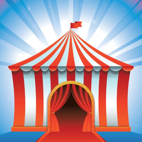Circus carnival tent Royalty Free Vector Image