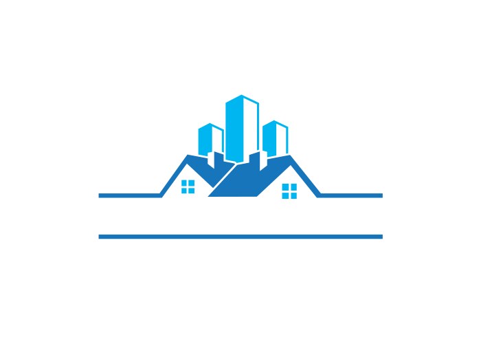 House roof building logo Royalty Free Vector Image
