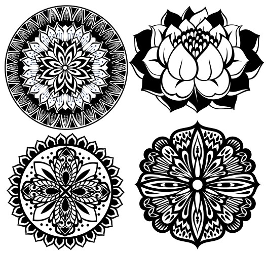 Set mandalas Vector Image