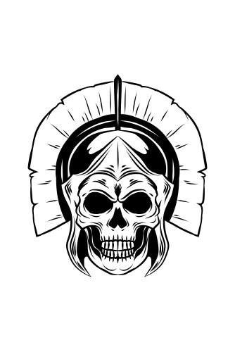 Gladiator skull Vector Image
