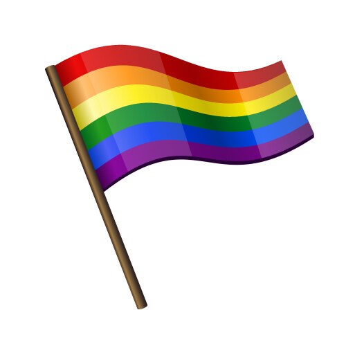 Gay pride waving flag grunge Royalty Free Vector Image