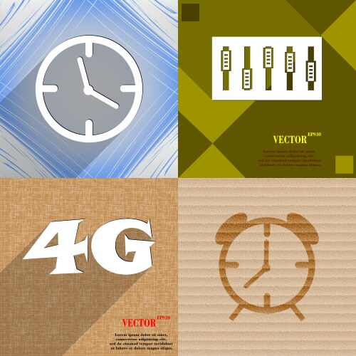 Set of abstract backgrounds with different web Vector Image