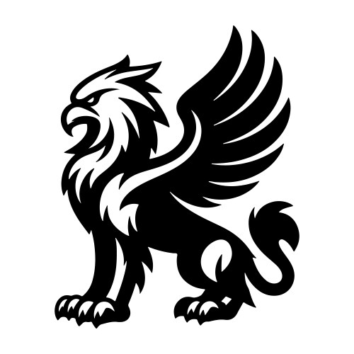 A griffin creature mascot on white background Vector Image