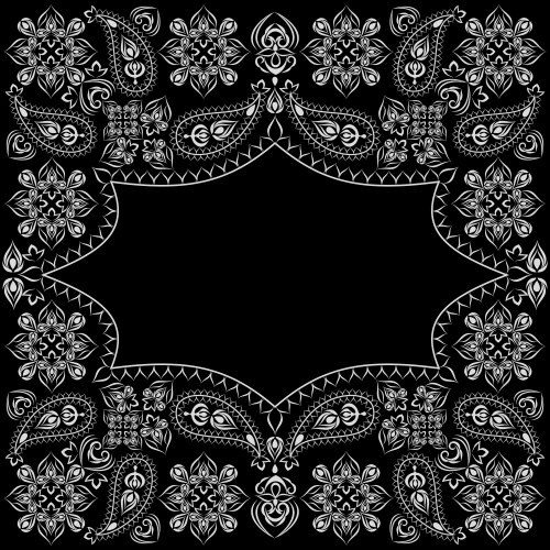 Bandana paisley design- classic print square Vector Image