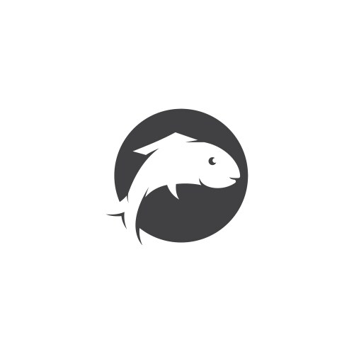 Fish Logo Template - Aquatic Symbol Vector Image