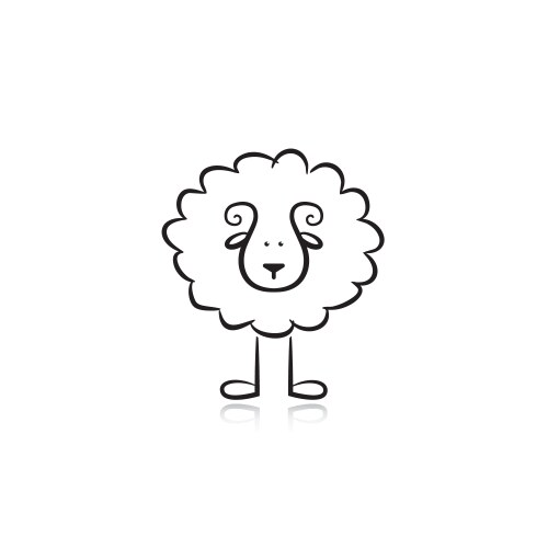 Happy cartoon sheep Royalty Free Vector Image - VectorStock