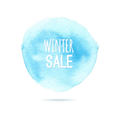 Watercolor Winter Sale Background Vector Image