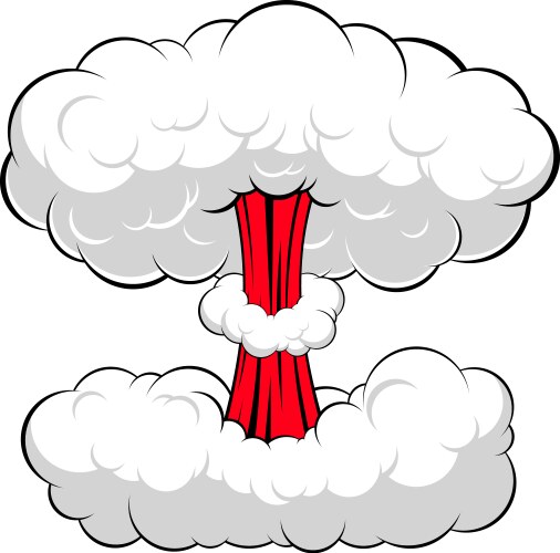 Atomic explosion Royalty Free Vector Image - VectorStock