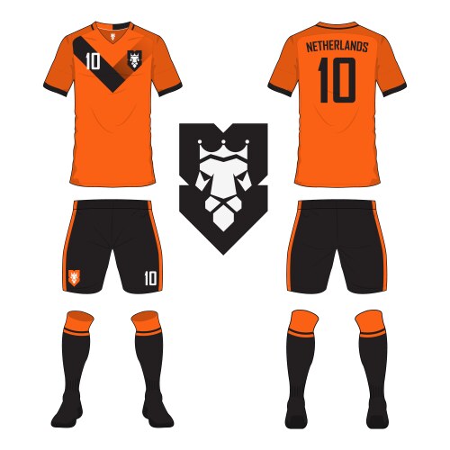 Netherlands soccer jersey or football kit vector image