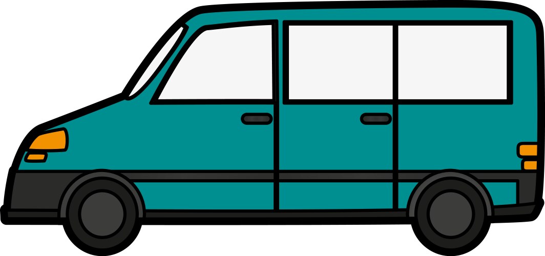 Car van sideview cartoon icon imag – Royalty-Free Vector | VectorStock