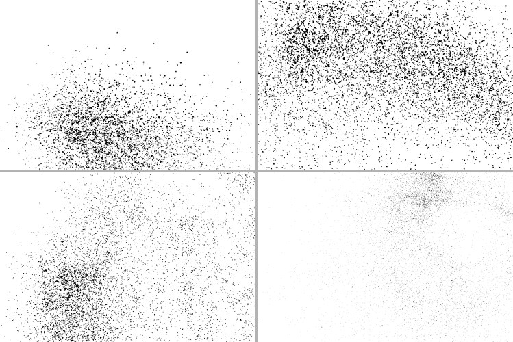 Dirty grunge textures set Royalty Free Vector Image