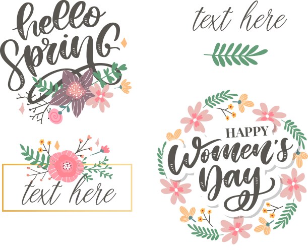 hello spring - hand drawn inspiration quote vector image