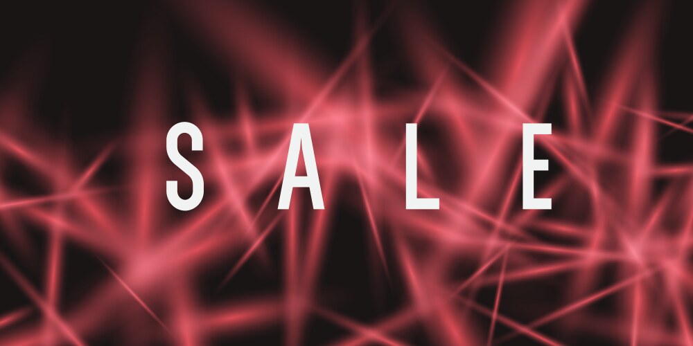 Sale banner original poster for discount neon vector image