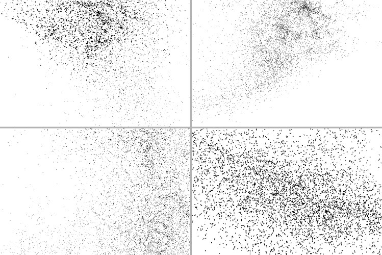 Dirty grunge textures set Royalty Free Vector Image
