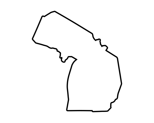 Us state map michigan outline symbol vector image