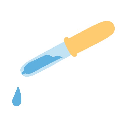 Pipettes with a drop on the tip lab glassware Vector Image