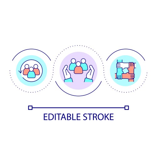 Community puzzle union support Royalty Free Vector Image