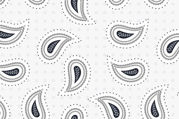 Paisley Pattern Black and White Vector Images (over 10 000)
