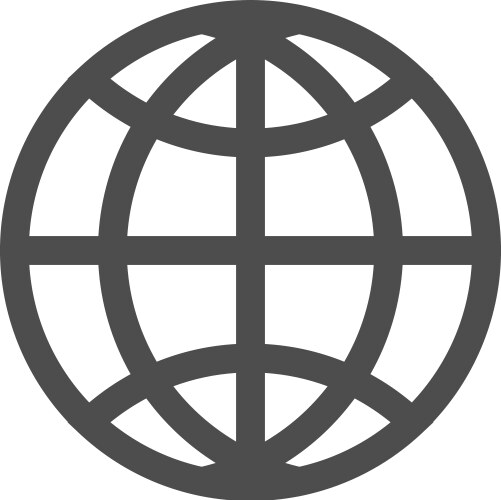 Wireframe Globe Icon Royalty Free Vector Image
