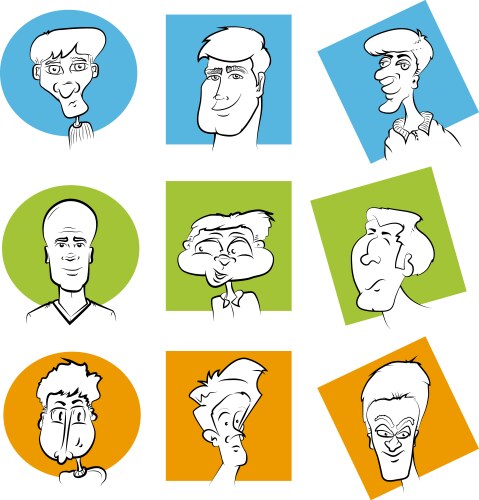 face icons vector image