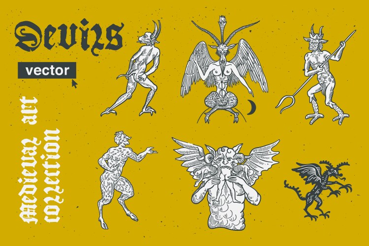 Medieval Engraved Vector Images (over 7,700)