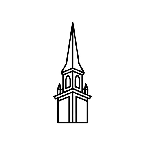 Traditional Church Steeple Vector Image