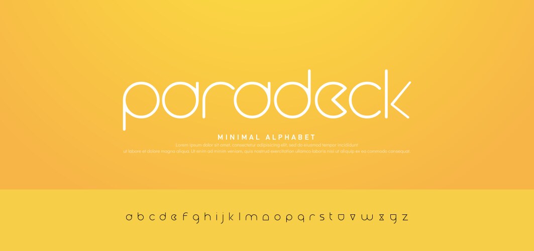 minimal modern urban alphabet fonts typography vector image