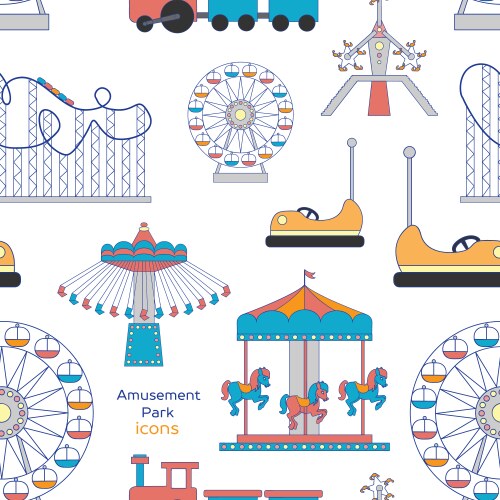 Amusement park template design Royalty Free Vector Image